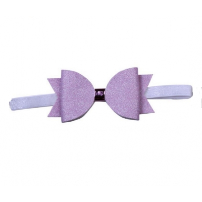 2018 NEW Boutique Rabbit Ears Faux Leather Bow Stretch Headbands for child